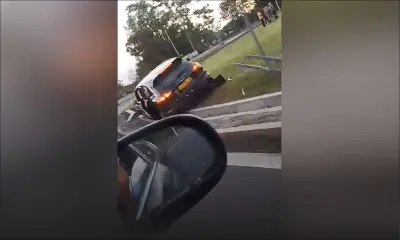 Beau-Plan : une voiture fait une sortie de route