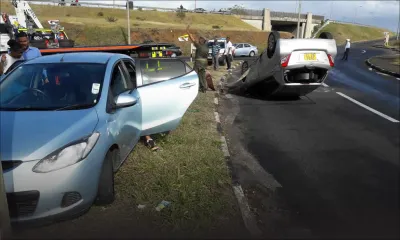 Ébène : accident spectaculaire