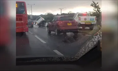 La Vigie : spectaculaire sortie de route