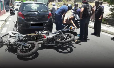 Port-Louis : une blessée dans un accident impliquant 2 motos et une voiture