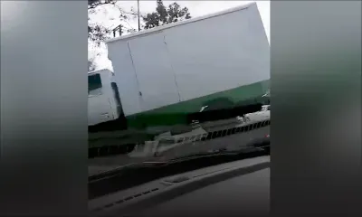 Accident à Pailles : un camion se renverse 