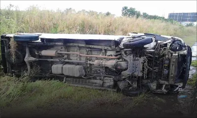 Belle-Rive : un van se renverse