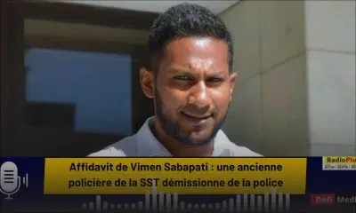 Affidavit de Vimen Sabapati : une ancienne policière de la SST démissionne de la police