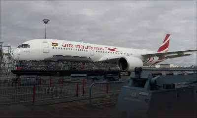Aviation : atterrissage réussi pour le nouvel Airbus A350 d'Air Mauritius, le Pieter Both