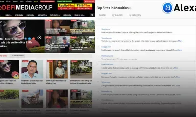 Classement Alexa : Defimedia.info devance Facebook à l'île Maurice