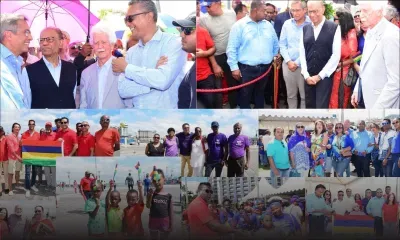 [En images] Fête nationale : l'alliance PTr-MMM-PMSD au Port-Louis Waterfront