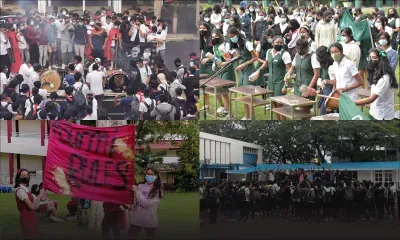 [En images] Ambiance palpable dans plusieurs collèges