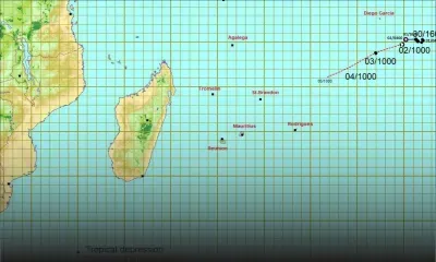 Météo : la tempête tropicale modérée Ancha à 1 970 km au nord-est de Maurice