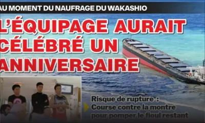 Au moment du naufrage de MV Wakashio : l’équipage aurait célébré un anniversaire
