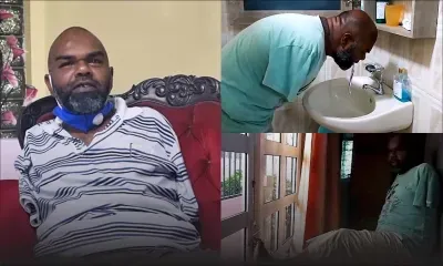 Amputé de deux bras : Anwar, étonne par les gestes qu’il réalise avec les pieds