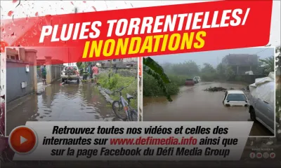 Pluies torrentielles/inondations : retrouvez toutes nos vidéos et celles des internautes sur www.defimedia.info ainsi que sur la page Facebook du Défi Media Group