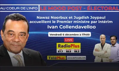 Le PM suppléant Ivan Collendavelloo l'invité de l'émission «Au Coeur de l'Info» ce vendredi