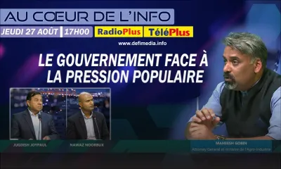 Maneesh Gobin l'invité de l'émission Au Coeur de l'Info ce jeudi