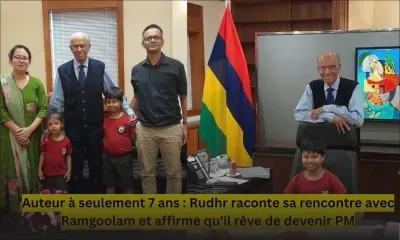 Auteur à seulement 7 ans : Rudhr raconte sa rencontre avec Ramgoolam et affirme qu'il rêve de devenir PM
