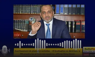 Avertissement de pluies torrentielles : «Si la situation se détériore, le PM prendra les actions nécessaires», affirme Reza Uteem