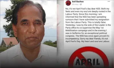 Anil Bachoo dément les «rumeurs» selon lesquelles il aurait démissionné du Parti Travailliste 