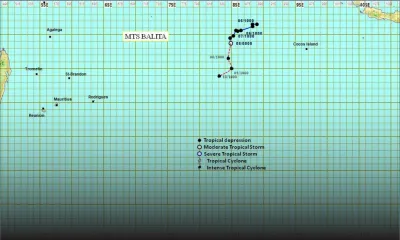 Météo : la tempête Balita à 3 040 km de Maurice