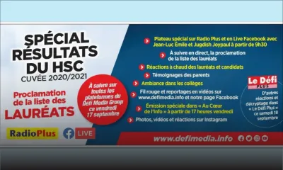 Spécial résultats du HSC cuvée 2020/2021 : À suivre sur toutes les plateformes du Défi Media Group ce vendredi 