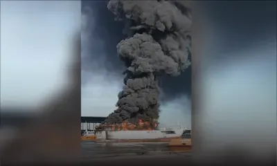 Incendie dans un bateau taiwanais au port : les soldats du feu toujours mobilisés