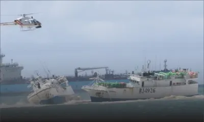 Les deux chalutiers taïwanais seront vidés et remorqués jusqu’à la rade