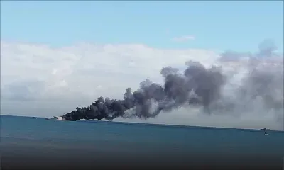 Au Port : un bateau de pêche ravagé par les flammes