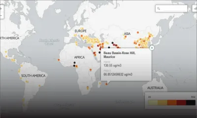 Beau-Bassin-Rose-Hill parmi les 500 villes les plus polluées au monde selon l’OMS