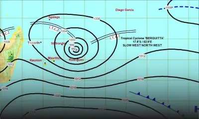 Cyclone Berguitta : une menace directe pour Maurice, selon la station de Vacoas 