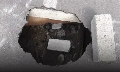 Sainte-Croix - Danger sur la route : un morceau de route menace de s’effondrer