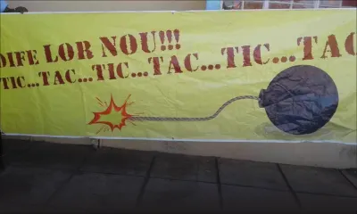 L'auteur a été identifié : ce que l'on sait sur cette banderole