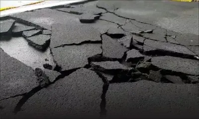 [Est] Pluies torrentielles- Bramsthan : rivière en crue, une partie de la route endommagée 