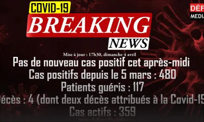 Covid-19 : aucun nouveau cas cet après-midi