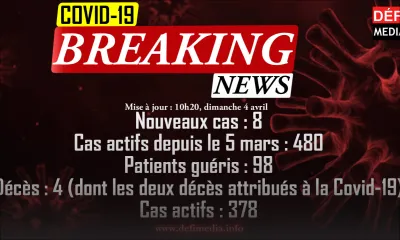 Covid-19 : huit nouveaux cas enregistrés 