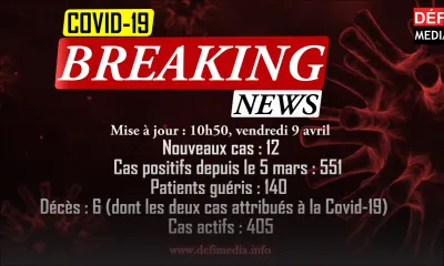 Covid-19 : 12 nouveaux cas enregistrés