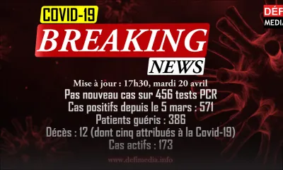 Covid-19 : aucun cas positif sur 456 tests PCR
