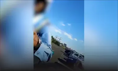 À Riche-Terre : un motard de la police filmé en train d’accepter une somme de Rs 1000 d’un motocycliste 