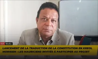 Lancement de la traduction de la Constitution en Kreol Morisien : les Mauriciens invités à participer au projet  