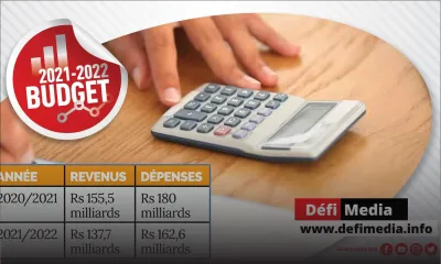 Budget 2021-22 : revenus versus dépenses