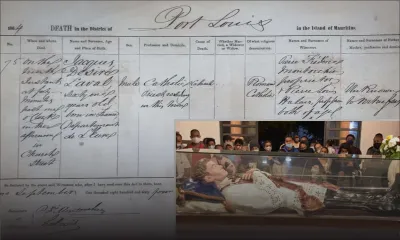 156 ans après sa mort, voici l'acte de décès du Père Laval, document remis au Cardinal
