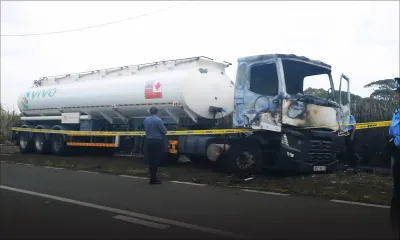 Un camion d'essence prend feu à Bois-Rouge : une enquête sera ouverte pour établir les circonstances de l'incendie 