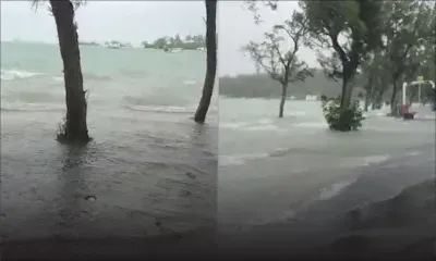 À Cap Malheureux – Une mer déchainée et méconnaissable 