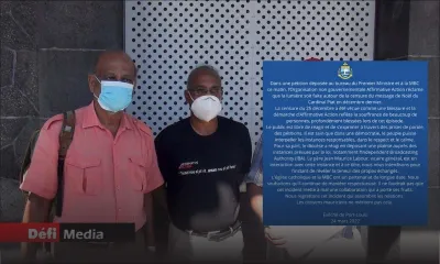 Censure du message de Noël du cardinal Piat : L’évêché dépose une plainte à l’IBA