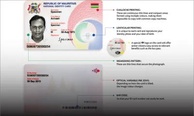 Nouvelle carte d’identité : quatre fonctionnalitéss font grimper la note par Rs 174 M