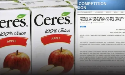 Niveau élevé de patuline : le jus de pomme Ceres rappelé dans sept pays, dont Maurice