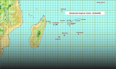 Météo : Chalane pas une menace directe pour Maurice, elle passera à 500 km de Cap-Malheureux demain matin