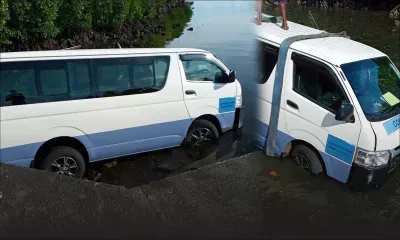 Poste-de-Flacq : le chauffeur d'un «contract van» pris d'un malaise, son véhicule se retrouve dans l’eau 