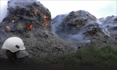 Incendie au centre d'enfouissement de La Chaumière : encore 3 à 4 jours pour venir à bout des flammes