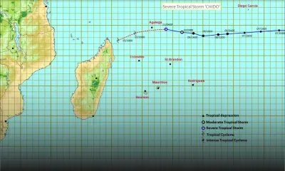 Météo : la forte tempête tropicale Chido à 250 km d’Agalega
