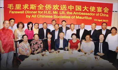 Farewell dinner: Chinese Ambassador calls for Mauritius-China business partnership
