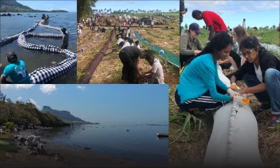 [En images] Mobilisation pour faire barrage à une éventuelle remontée de la nappe de mazout à l’île-aux-Cerfs