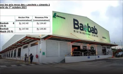 Construction : baisse des prix des ciments Baobab Mazik et Baobab 6 